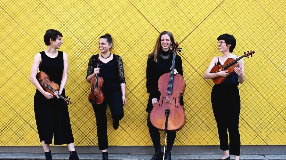String quartet made up of four women titled Rhythm Method