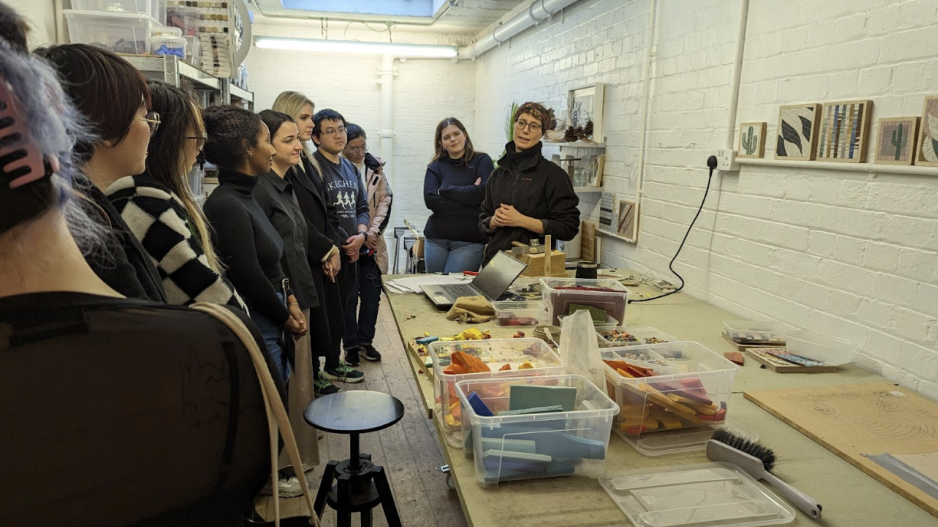 At Cockpit Arts, an innovative arts incubator space, students visited several makers' studios