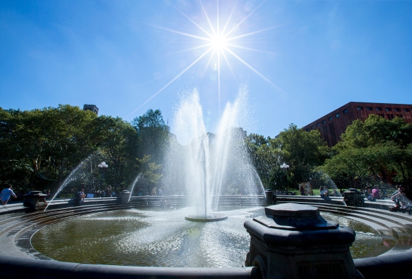 fountain in Washington Square
