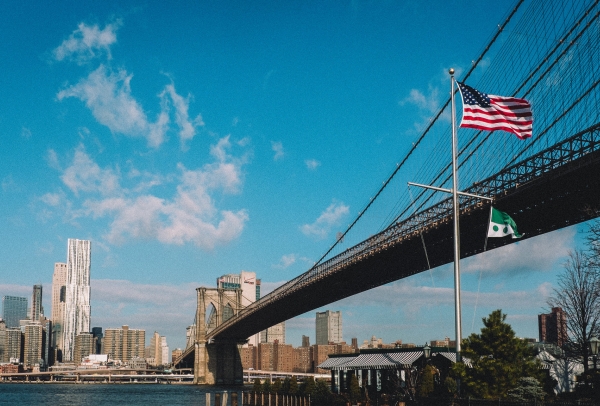 NYC Brooklyn Bridge Skyline