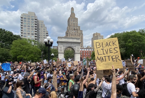 Black Lives Matter protest in Washington Square Park