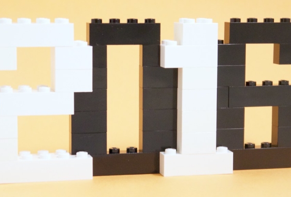 2016 created using lego blocks