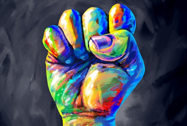 painted of a fist