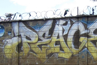 Peace graffiti on wall