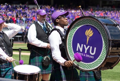 NYU Pipes and Drums Ensemble Performance