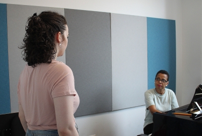 Vocal student in private lesson with Professor Harolyn Blackwell