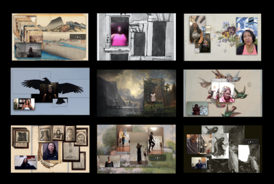 Screenshot of the 9 participants' artwork.