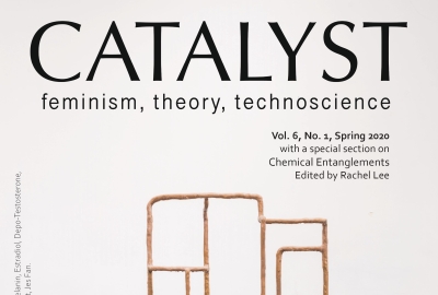 cover of the May 2020 issue of Catalyst shows a modern sculpture of tubing in a gallery space. 
