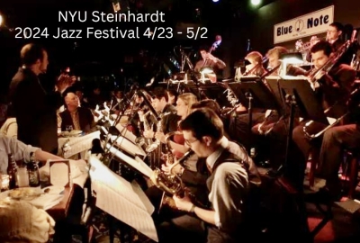 NYU Jazz students performing at BlueNote Jazz club