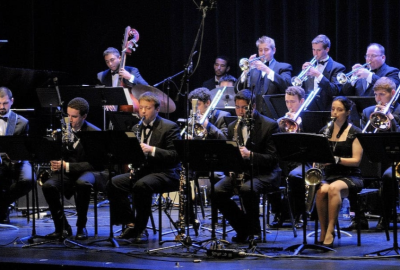 Jazz band performing on stage