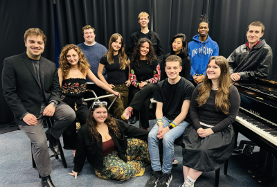 Group photo of Village Voices ensemble singers