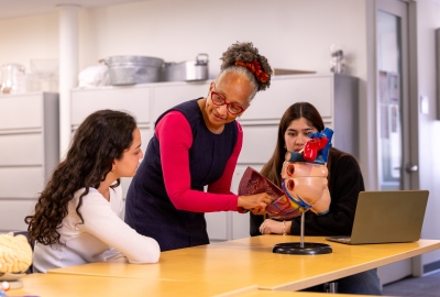 Dr. Lancaster with students