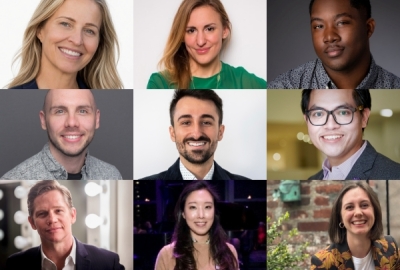 Headshots of nine faculty members in a 3x3 grid layout