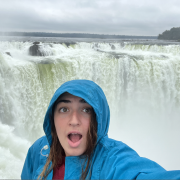 Isabel DiGiovanni at the Iguazu Falls