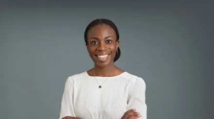 Headshot of Valerie Aziegbe smiling