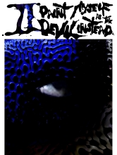 Blue and black abstract textured artwork