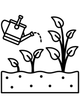 Watering plants icon