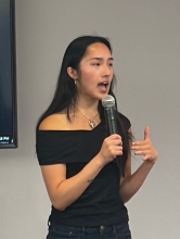 Try speaks in to a microphone