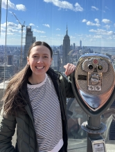 Photo of Kaitlyn with NYC in the background