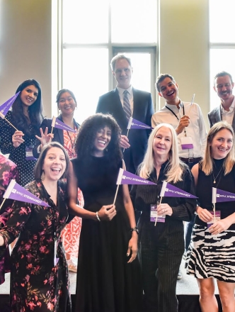 The Dean's Alumni Advisory Board with Dean Jack H. Knott at the 2023 Alumni and Families Weekend.
