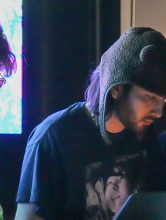 Music Technology students working at table