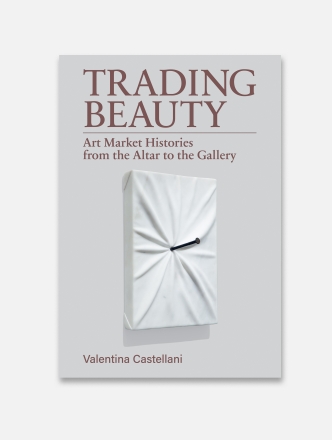 Book cover with a nail hammered into a loose fabric on a canvas.