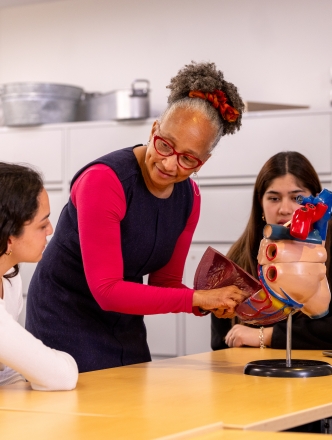 Dr. Lancaster with students