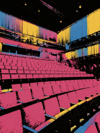 Iris Cantor theatre in bright colors for immersive concert