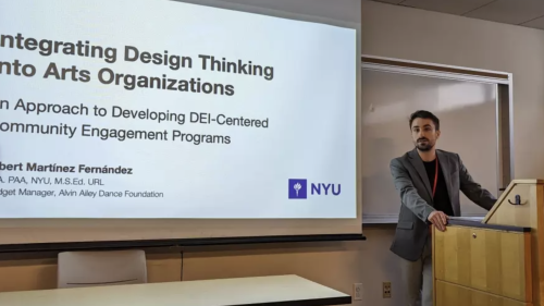 PhD student presenting at a PAA forum